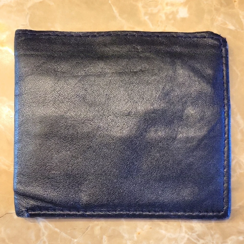 Black Money & Card Holder Genuine Leather Accessory